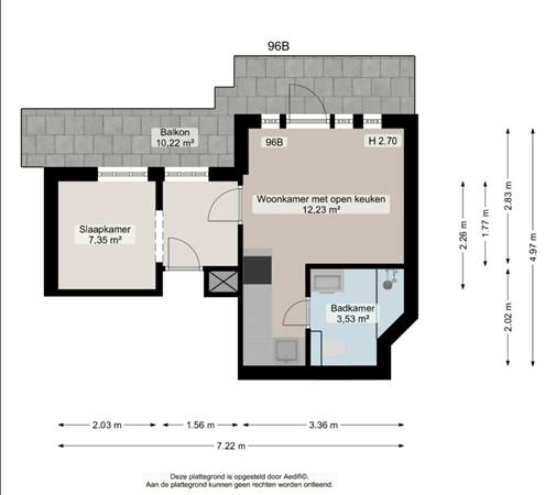 Floorplan - Oosterhamrikkade 96B, 9714 BJ Groningen